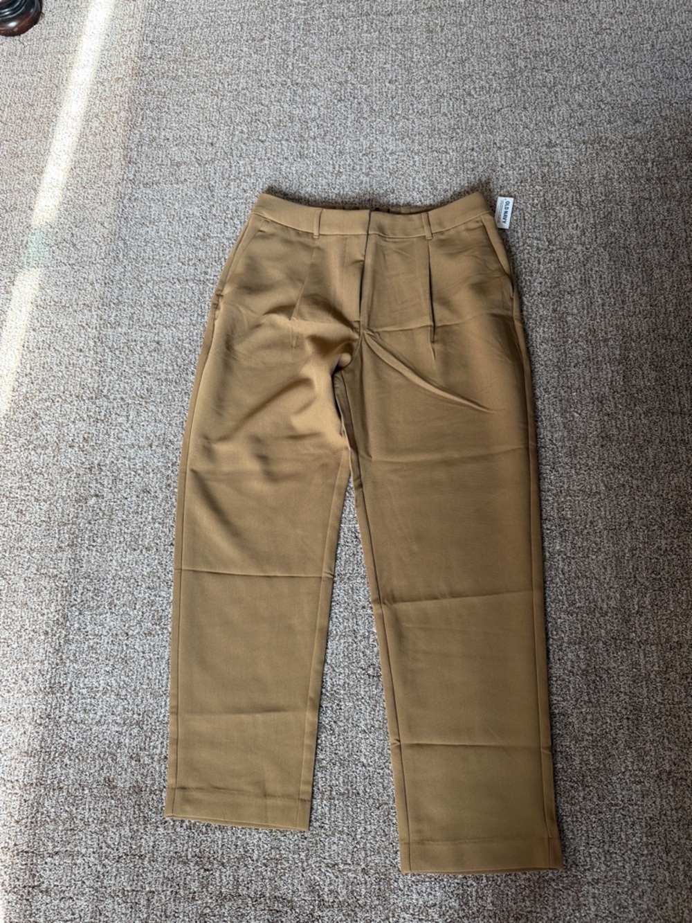 Old Navy Tan Straight-Leg Trousers